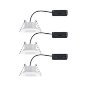 Weißer LED-Einbaustrahler aus Kunststoff mit schwarzem Anschlusskabel für moderne Beleuchtung