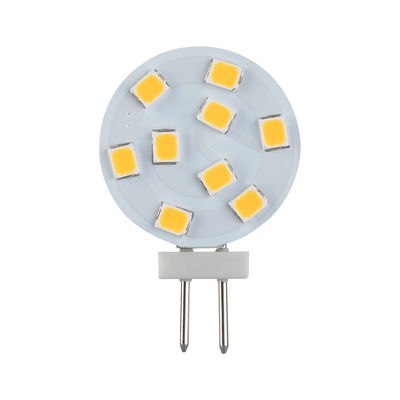 Ronde LED-lichtplaat met gele diodes en twee metalen pinnen voor energiezuinige verlichting
