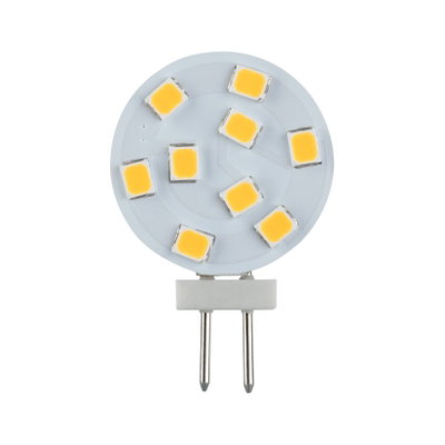 Plaque lumineuse LED ronde avec diodes jaunes et deux broches métalliques pour éclairage économique