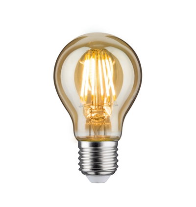 LED-Filament-Glühbirne mit bernsteinfarbenem Glas und E27-Fassung für dekorative Beleuchtung