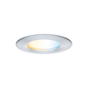 Spot encastré LED rond en aluminium brossé avec lumière blanc chaud et blanc froid pour intérieur