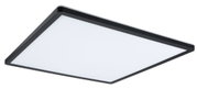 Schwarze quadratische LED-Deckenleuchte mit weißem Diffusor aus Kunststoff für modernes Raumlicht