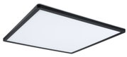 Schwarze quadratische LED-Deckenleuchte mit weißem Diffusor aus Kunststoff für modernes Raumlicht