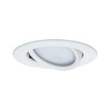 White LED recessed spotlight made of plastic with adjustable head for versatile lighting