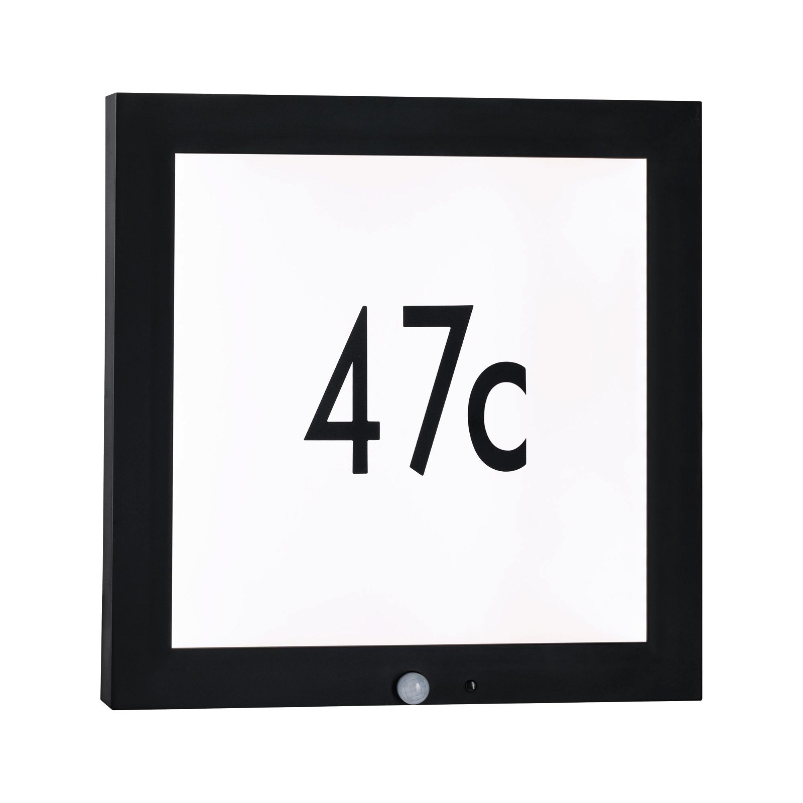 LED Exterior panel Board Motion detector IP44 square 400x40mm 3000K 10W 870lm 230V Anthracite Aluminium