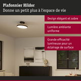 Plafonnier Hildor au design élégant avec lumière ambiante uniforme pour espace de vie