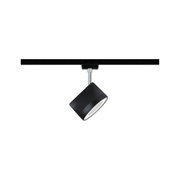 Schwarze LED-Spotleuchte aus Metall mit verstellbarem Kopf für moderne Innenbeleuchtung