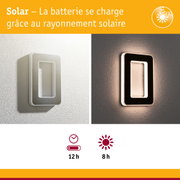 Applique murale solaire blanche et noire avec LED pour éclairage extérieur économique en énergie