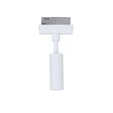 White metal LED spotlight with adjustable head for track lighting system