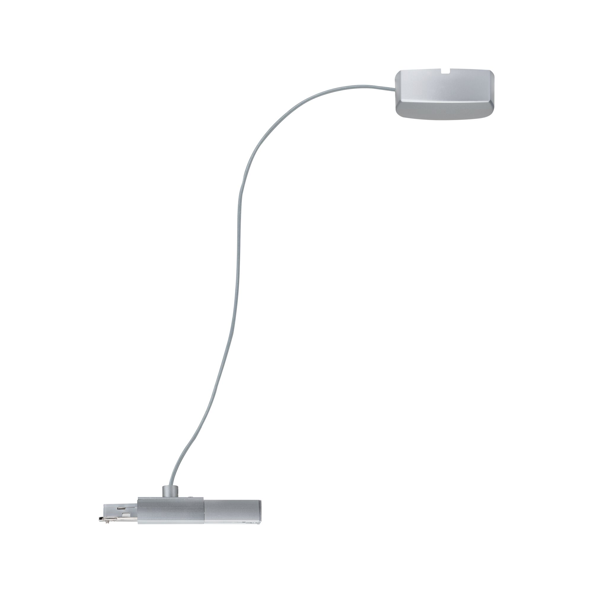 Silver LED light with flexible cable and clip for versatile lighting solutions