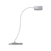 Silver metal LED track spotlight with cable for flexible lighting solutions