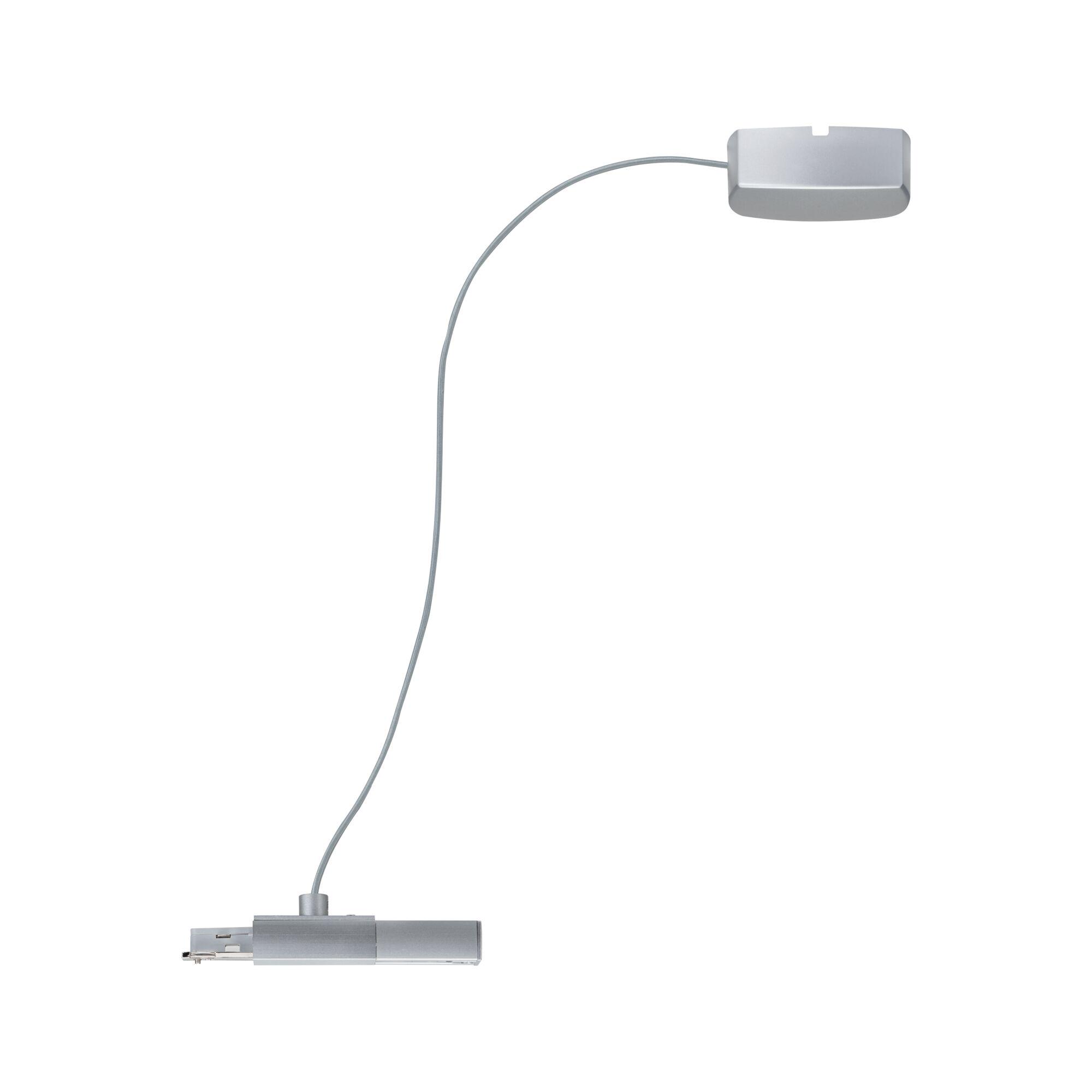 Silver metal LED track spotlight with cable for flexible lighting solutions