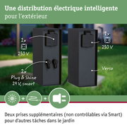 Plug & Shine Colonne de prises Rio incl. transformateurs IP44 Anthracite