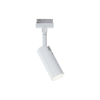 Moderner weißer LED-Strahler aus Metall für Schienensysteme, dimmbar und schwenkbar