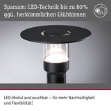 Schwarze LED-Außenleuchte mit austauschbarem Modul für nachhaltige und flexible Gartenbeleuchtung