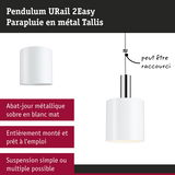 Pendulum URail 2Easy abat-jour métallique blanc mat avec longueur réglable pour suspension LED
