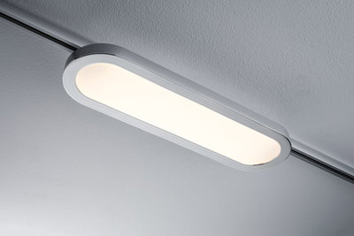 Moderne witte LED-plafondlamp met afgeronde rechthoekige vorm voor eigentijdse verlichting