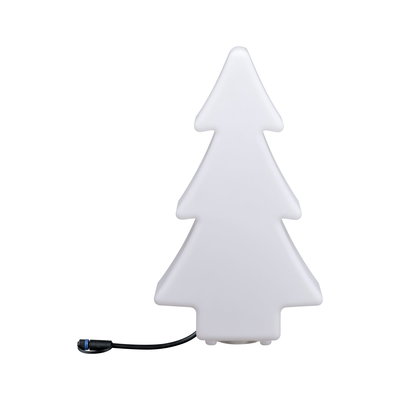 Weißer LED-Weihnachtsbaum aus Kunststoff mit Kabelanschluss für festliche Beleuchtung