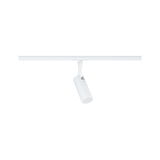 Moderne witte metalen LED-spot op railsysteem voor flexibele verlichting