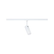 Modern white metal LED spotlight on track system for flexible lighting solutions