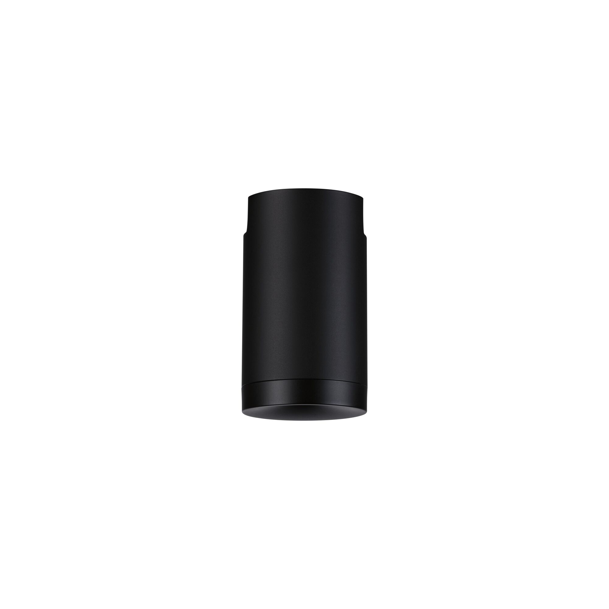 Plafonnier cylindrique noir en métal pour un éclairage intérieur moderne