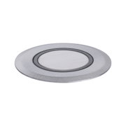 Runder Edelstahl-Einbaustrahler in Silber mit mattem Finish für moderne LED-Beleuchtung