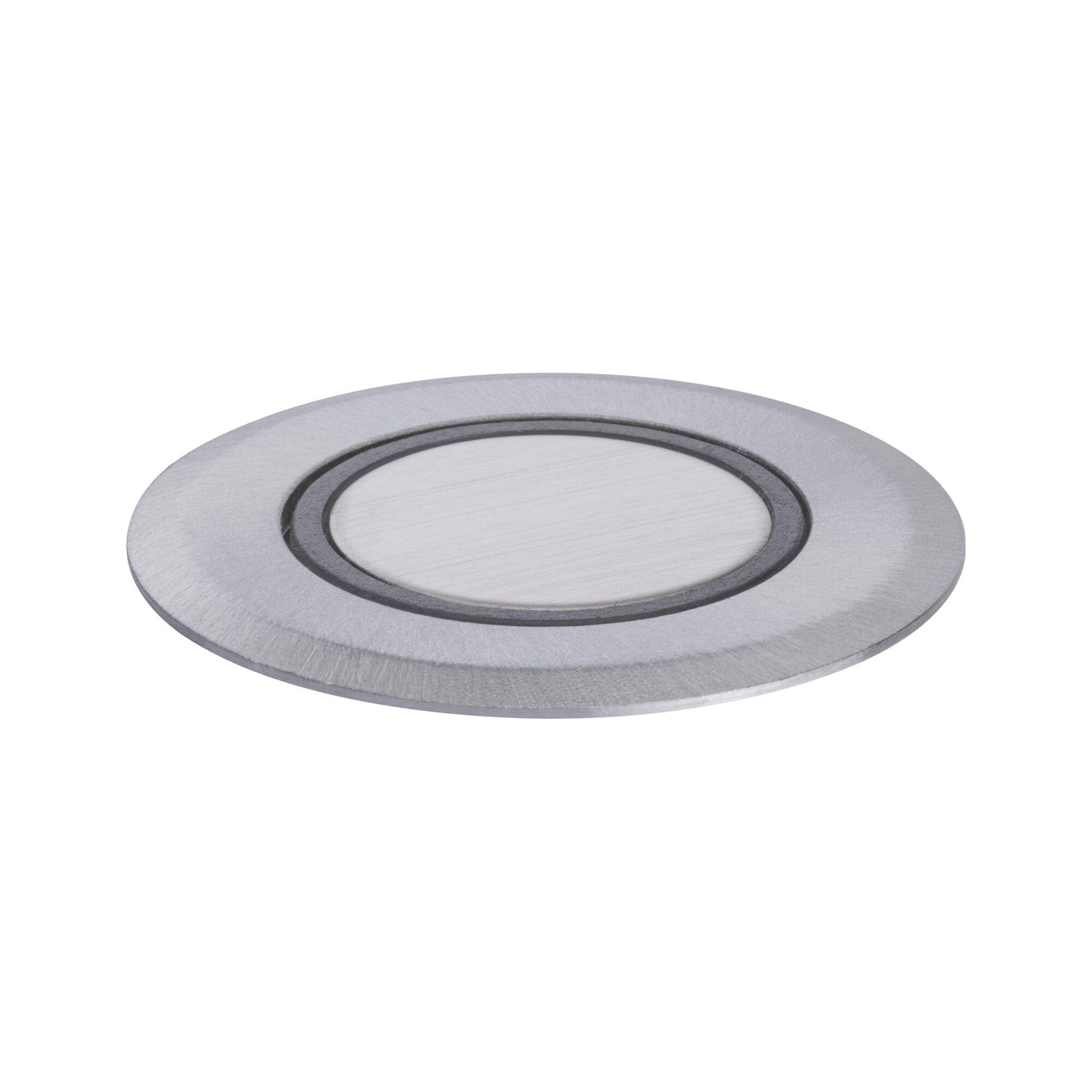 Round stainless steel recessed spotlight in silver with matte finish for modern LED lighting