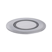 Round stainless steel recessed spotlight in silver with matte finish for modern LED lighting