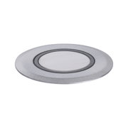 Runder Edelstahl-Einbaustrahler in Silber mit mattem Finish für moderne LED-Beleuchtung