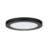 Rundes LED-Deckenlicht mit schwarzem Rahmen und weißem Diffusor für moderne Raumbeleuchtung