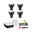 Startsets met prijsvoordeel Zigbee 3.0 Smart Home smik Gateway + LED-reflector GU10 RGBW + Schakelaar Vier zwarte GU10 RGB LED-lampen met smik Zigbee-controller en wandafstandsbediening voor slimme verlichting
