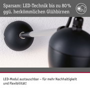 Schwarze LED-Wandleuchte mit austauschbarem Modul für energiesparende Beleuchtung und Nachhaltigkeit