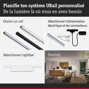 Guide pour planifier le système URail avec rails en aluminium noir et blanc pour éclairage LED