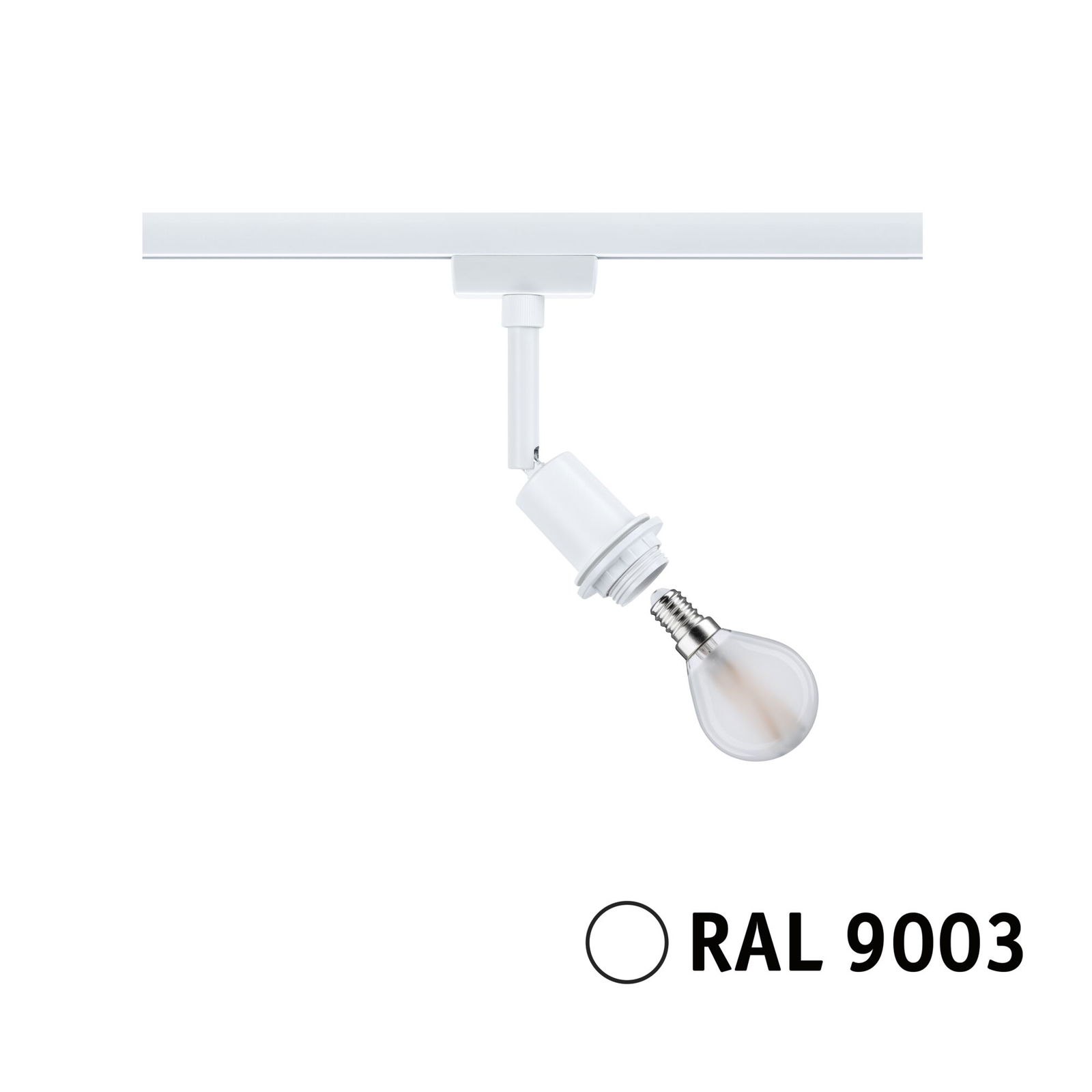 URail Spot sur rail DecoSystems Basic E14 max. 20W gradable 230V Blanc signal