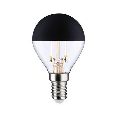 LED bulb with black top and E14 base, energy-saving light for home lighting solutions