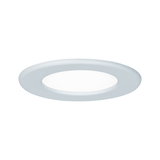 Round white LED recessed panel with matte frame for energy-efficient ceiling lighting