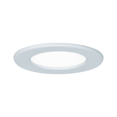 Round white LED recessed panel with matte frame for energy-efficient ceiling lighting