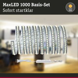 MaxLED 1000 LED-Band Basis-Set mit warmweißem Licht und Netzteil für einfache Raumbeleuchtung