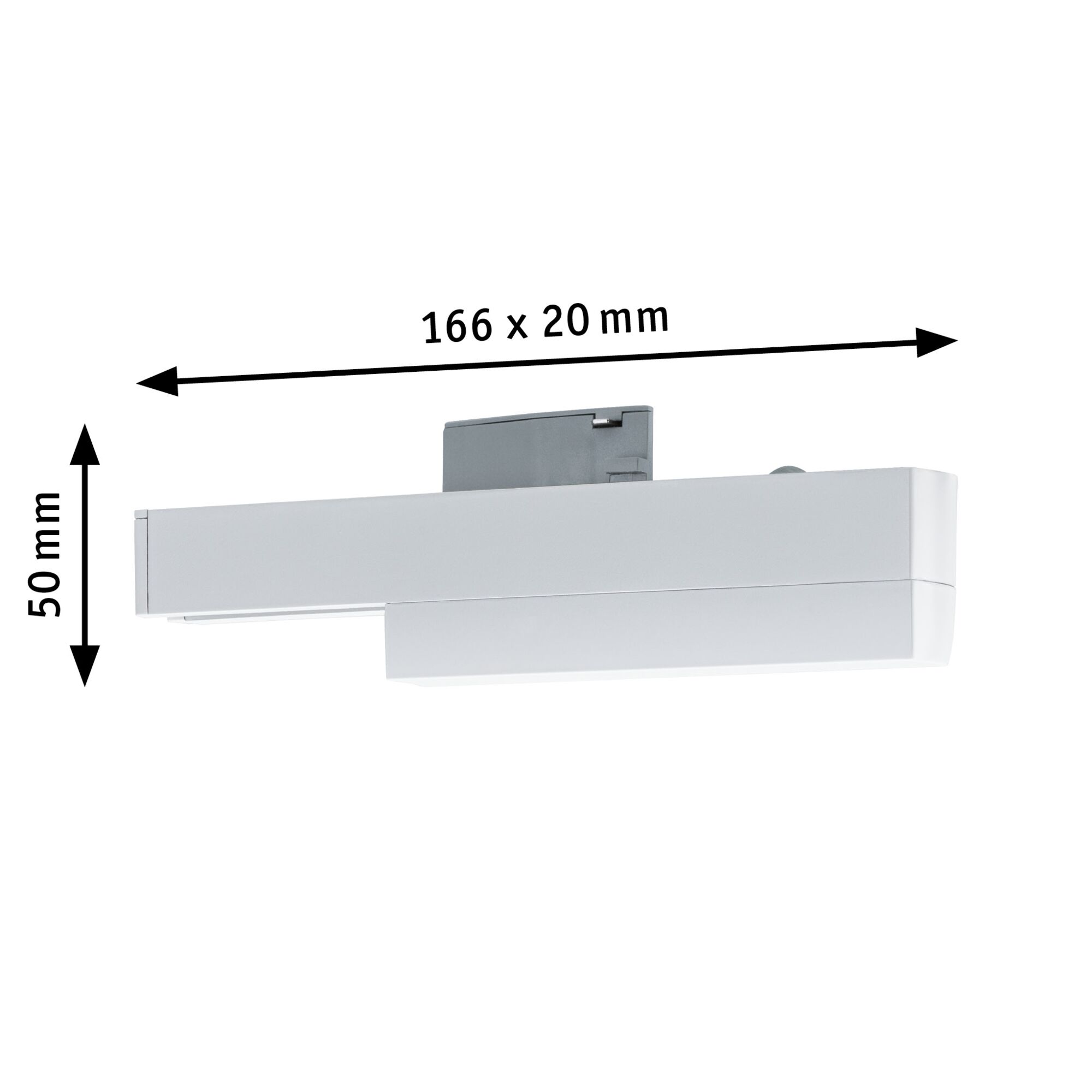 Spot mural LED blanc en plastique de 166 x 50 mm pour éclairage intérieur moderne