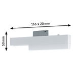 Spot mural LED blanc en plastique de 166 x 50 mm pour éclairage intérieur moderne