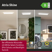 Atria Shine LED-Deckenleuchte mit White Select, IP44 Schutz und Backlight-Technik in Weiß