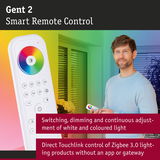 White Gent 2 Smart Remote Control with color wheel for Zigbee 3.0 lighting control without app