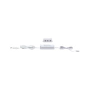 White LED power supply with cables and splitter for energy-efficient lighting solutions