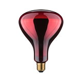 Red reflector light bulb with E27 base made of glass for decorative lighting use