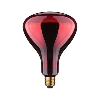 Red reflector light bulb with E27 base made of glass for decorative lighting use