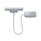 Silbernes LED-Licht mit Kabel und Halterung aus Metall für flexible Beleuchtungslösungen