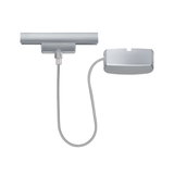 Silbernes LED-Licht mit Kabel und Halterung aus Metall für flexible Beleuchtungslösungen