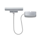 Silbernes LED-Licht mit Kabel und Halterung aus Metall für flexible Beleuchtungslösungen