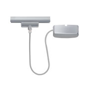 Silver metal LED light with cable and mount for flexible lighting solutions