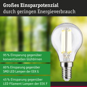 Efficient-Line Filament 230V LED Tropfen E14 1er-Set 82mm 525lm 2,5W 4000K Klar